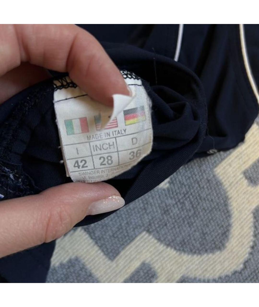 FENDI Темно-синяя полиамидовая футболка, фото 5