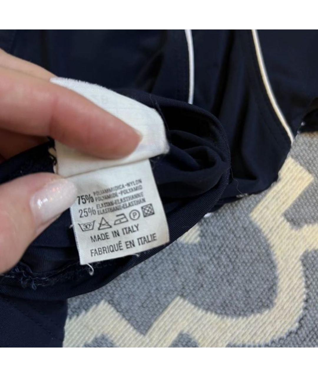 FENDI Темно-синяя полиамидовая футболка, фото 6