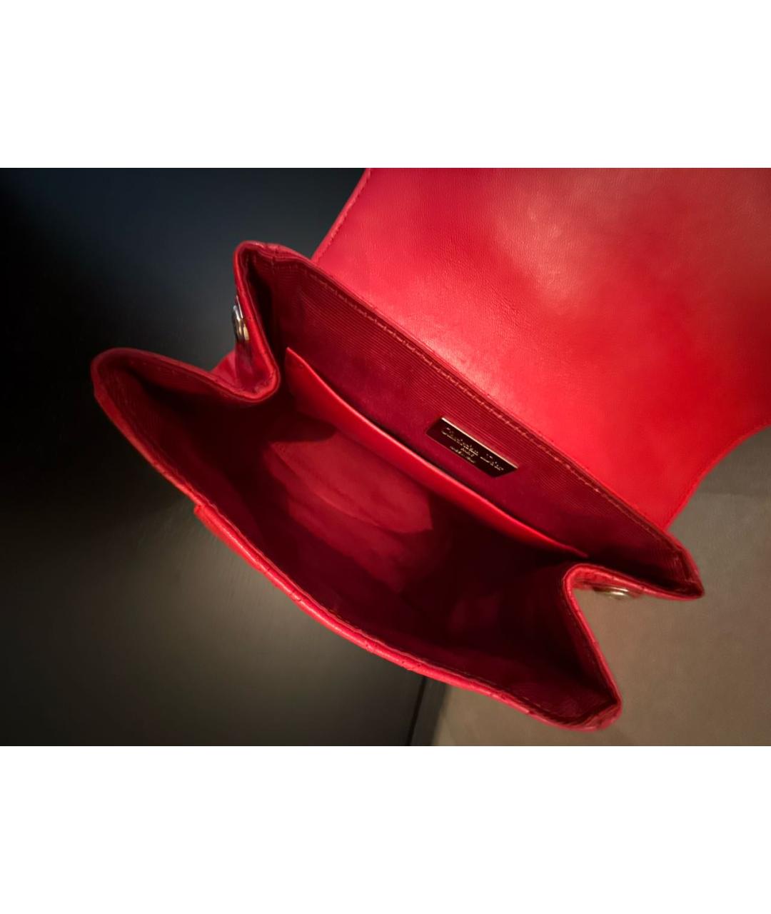 CHRISTIAN DIOR Красный кожаный рюкзак, фото 4