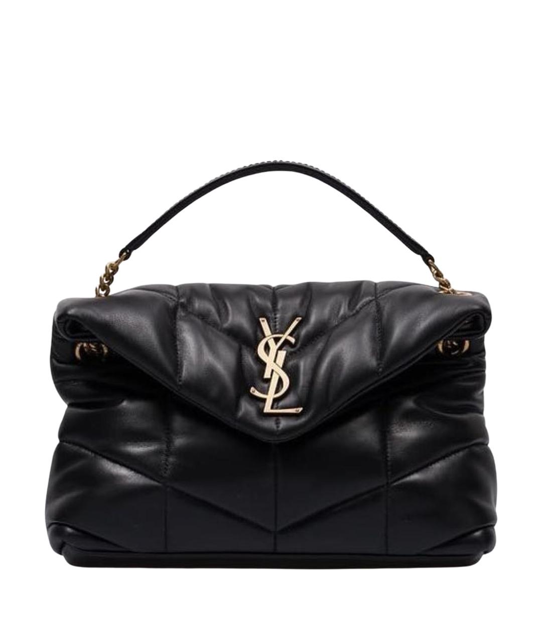SAINT LAURENT Черная кожаная сумка через плечо, фото 1