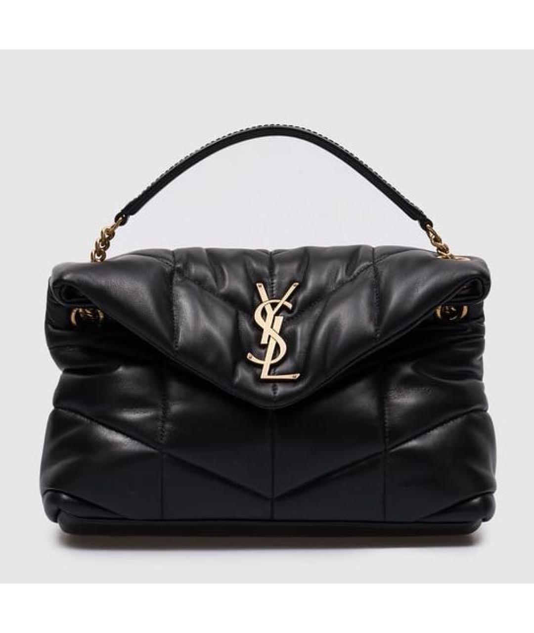 SAINT LAURENT Черная кожаная сумка через плечо, фото 7