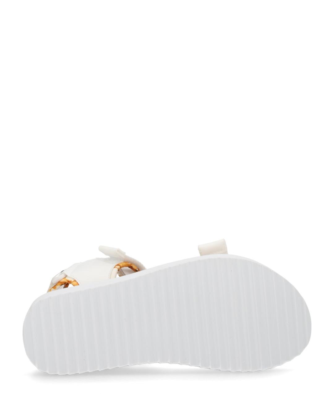 VERSACE JEANS COUTURE Белые текстильные босоножки, фото 5