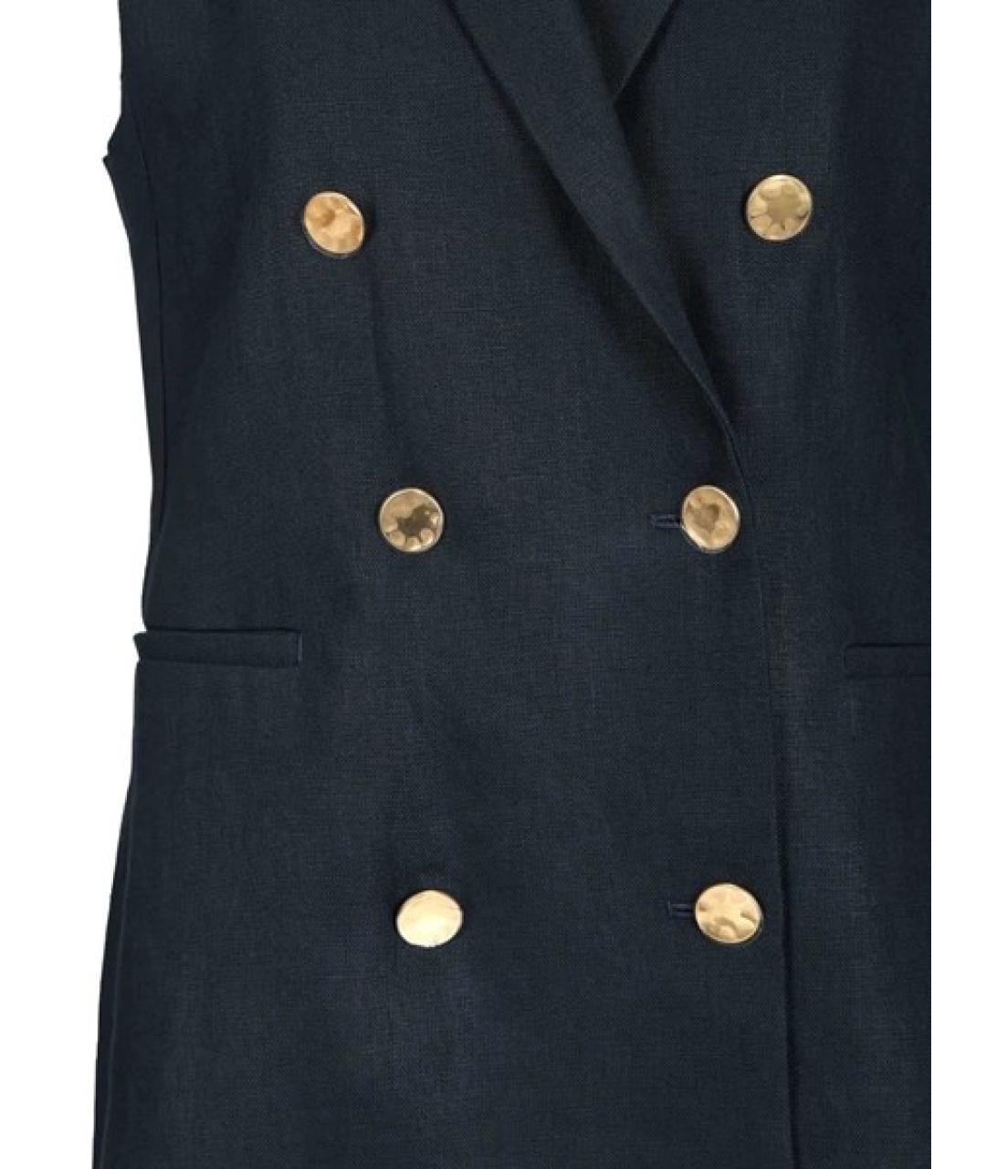 'S MAX MARA Синий льняной жилет, фото 3