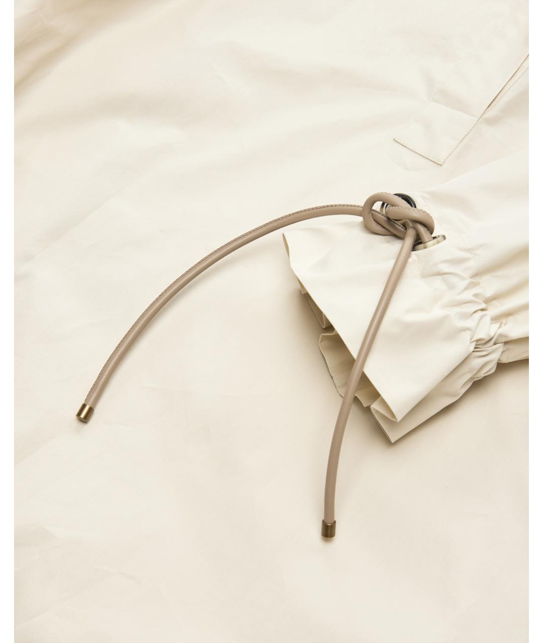 MAX MARA Бежевое хлопковое повседневное платье, фото 5