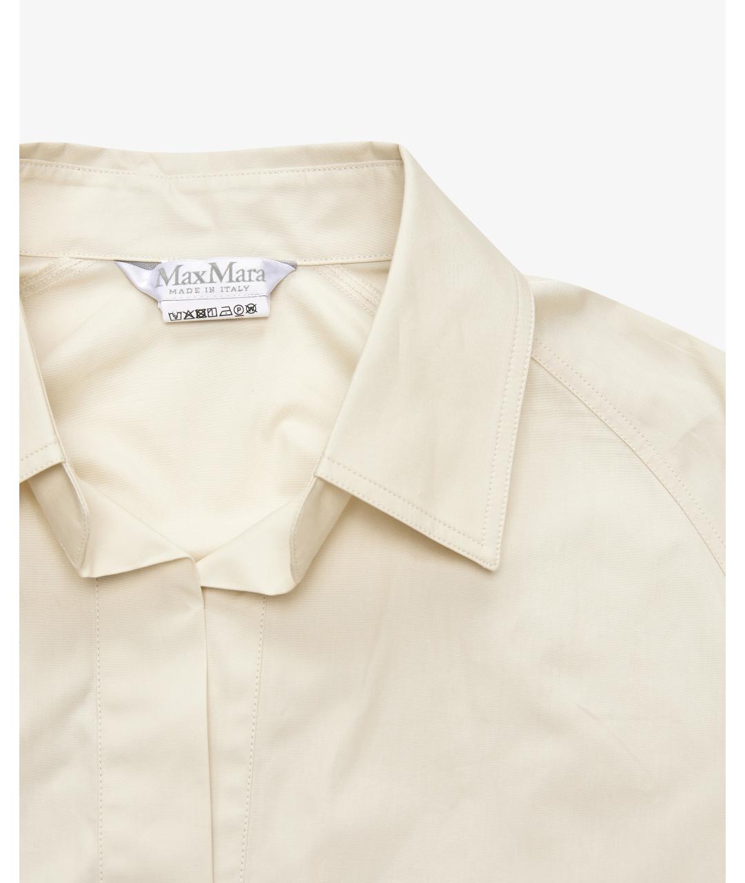 MAX MARA Бежевое хлопковое повседневное платье, фото 3