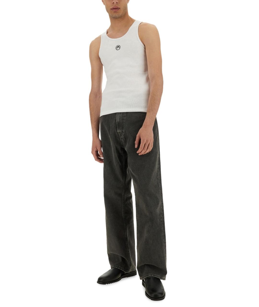 MARINE SERRE Белая хлопковая майка, фото 2