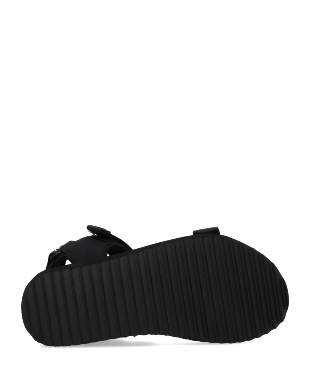 VERSACE JEANS COUTURE Черные текстильные босоножки, фото 5