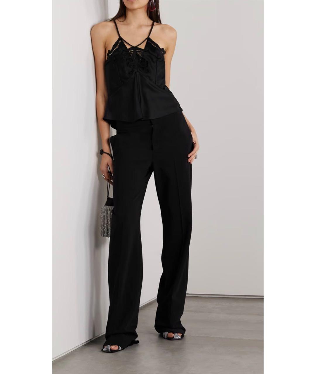 ISABEL MARANT ETOILE Черные вискозные прямые брюки, фото 6