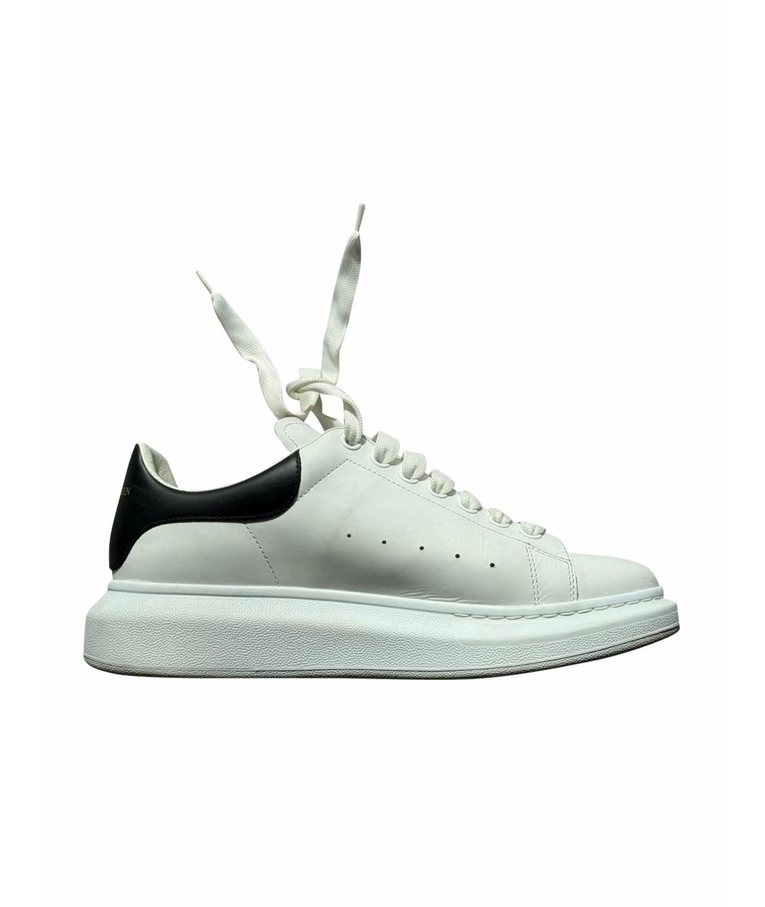 ALEXANDER MCQUEEN Белые кожаные низкие кроссовки / кеды, фото 1