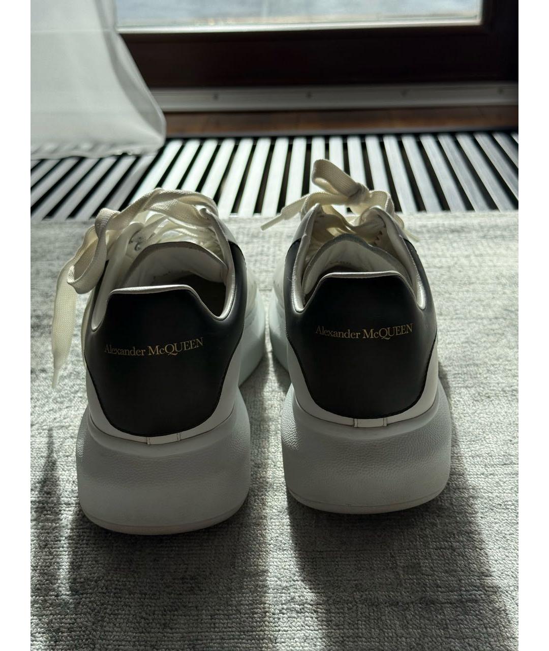 ALEXANDER MCQUEEN Белые кожаные низкие кроссовки / кеды, фото 4