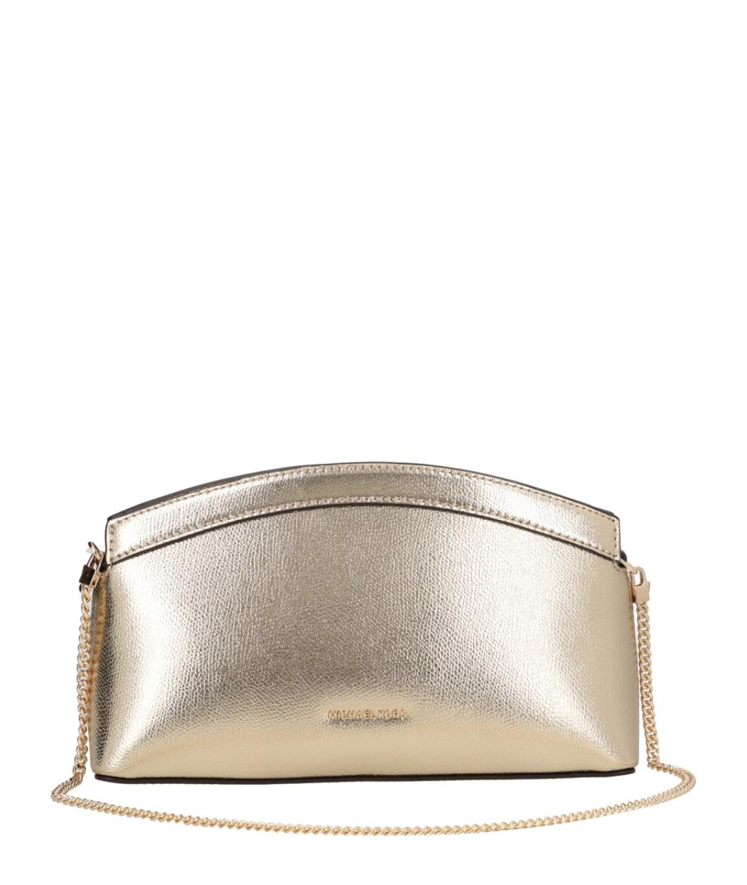 MICHAEL KORS Золотая кожаная сумка через плечо, фото 1