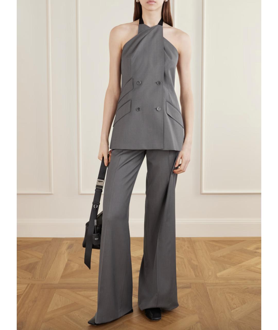 MAX MARA Серый шерстяной жакет/пиджак, фото 3