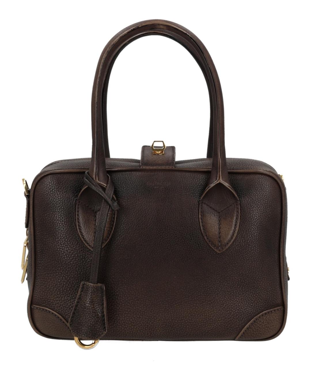 GOLDEN GOOSE DELUXE BRAND Коричневая кожаная сумка тоут, фото 1
