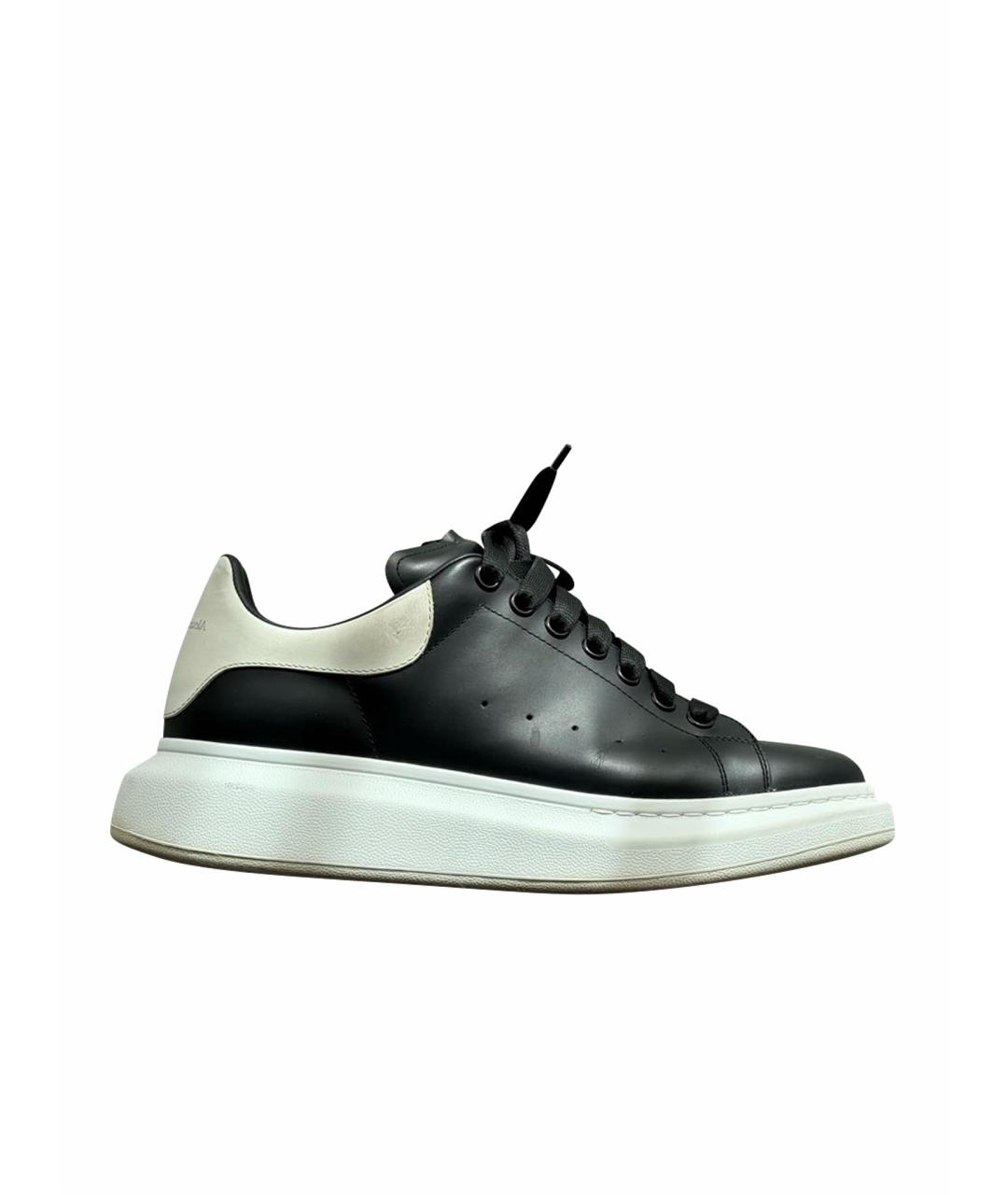ALEXANDER MCQUEEN Черные кожаные низкие кроссовки / кеды, фото 5