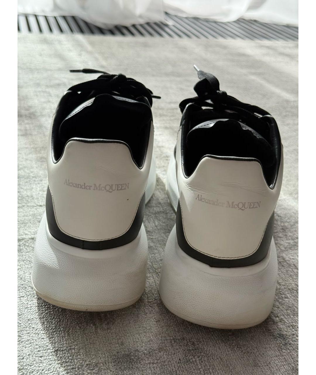 ALEXANDER MCQUEEN Черные кожаные низкие кроссовки / кеды, фото 4