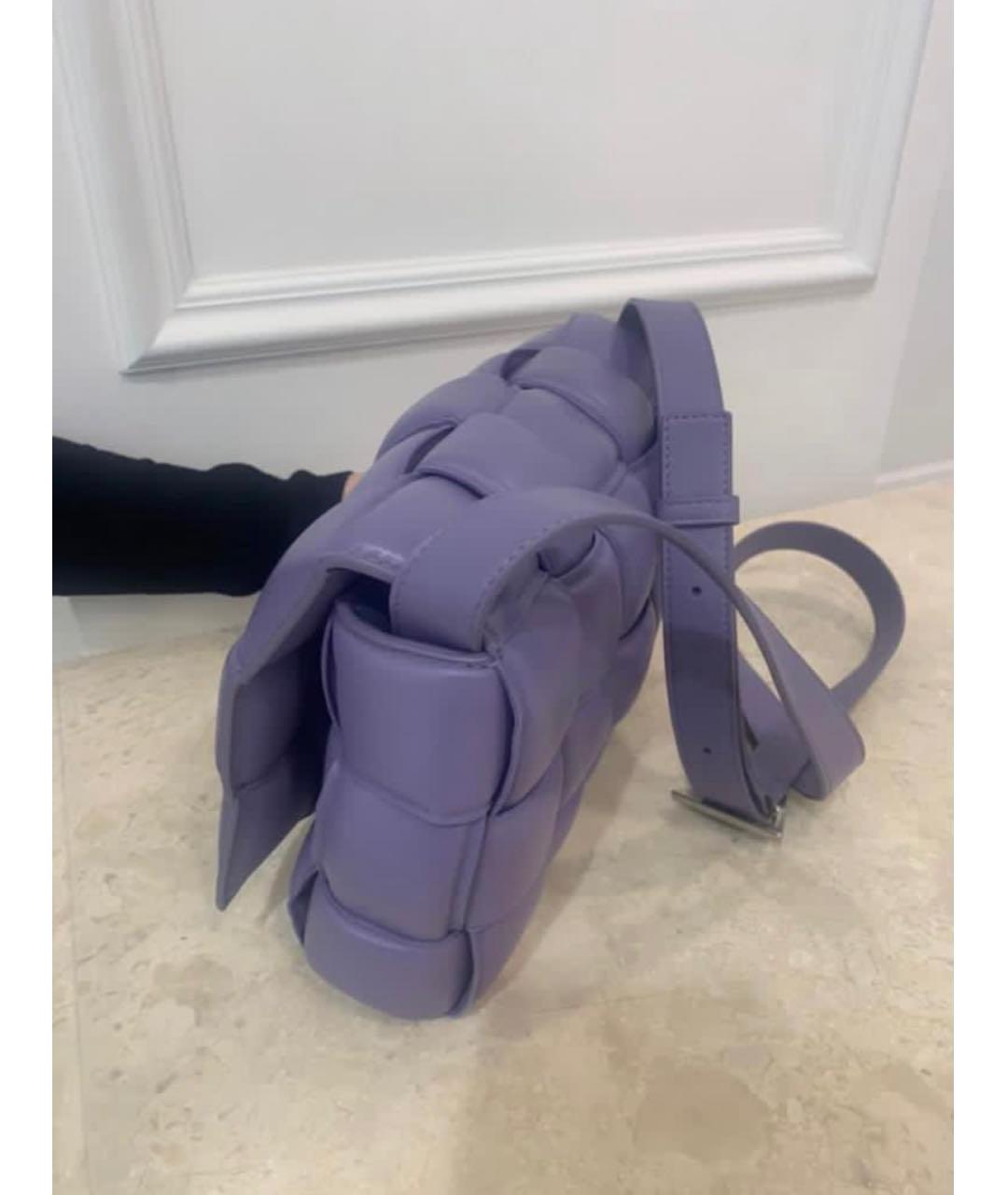 BOTTEGA VENETA Фиолетовая кожаная сумка через плечо, фото 3