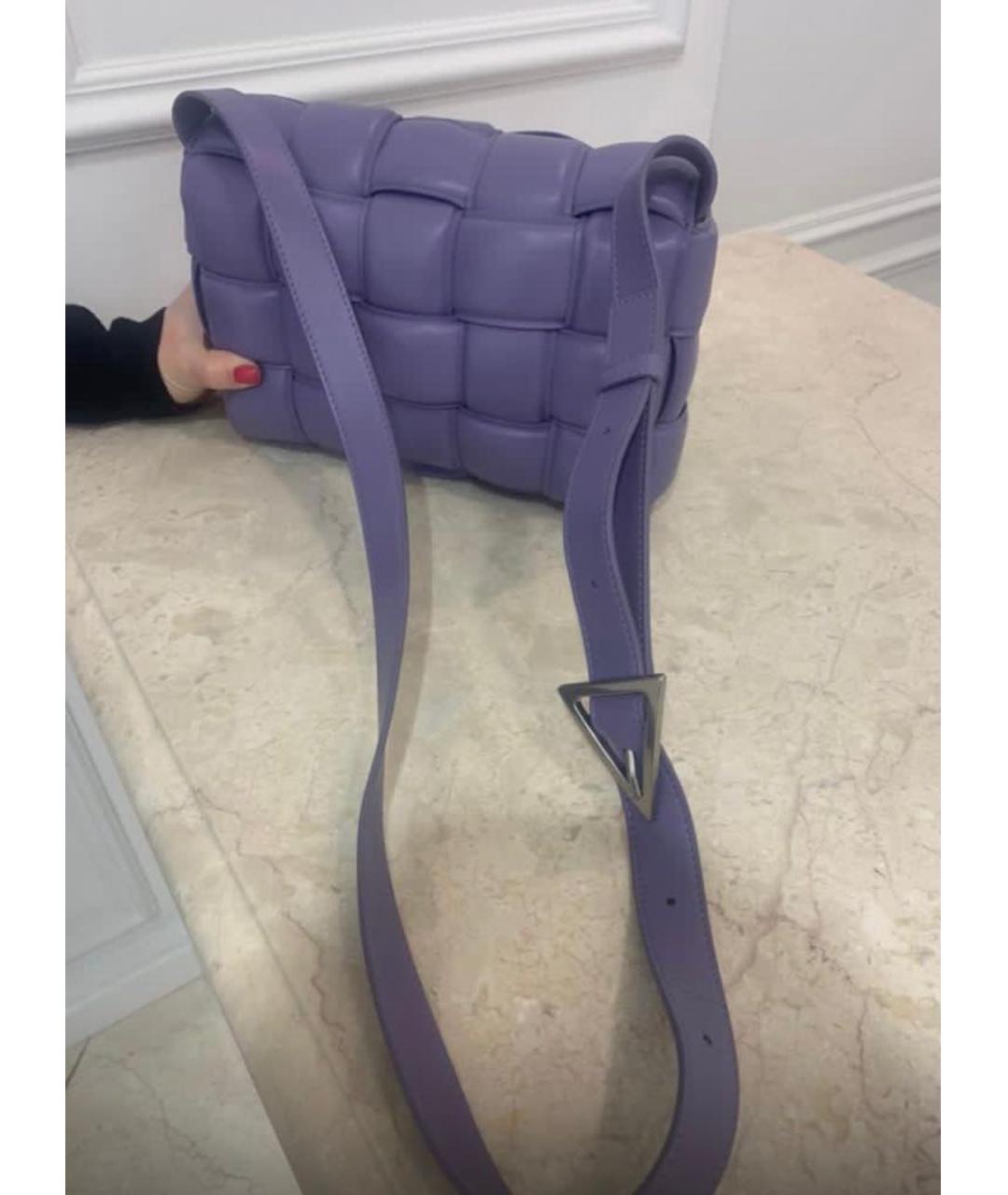 BOTTEGA VENETA Фиолетовая кожаная сумка через плечо, фото 2