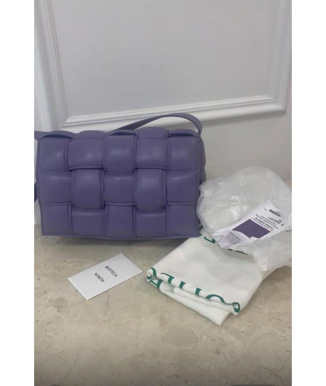 BOTTEGA VENETA Фиолетовая кожаная сумка через плечо, фото 5