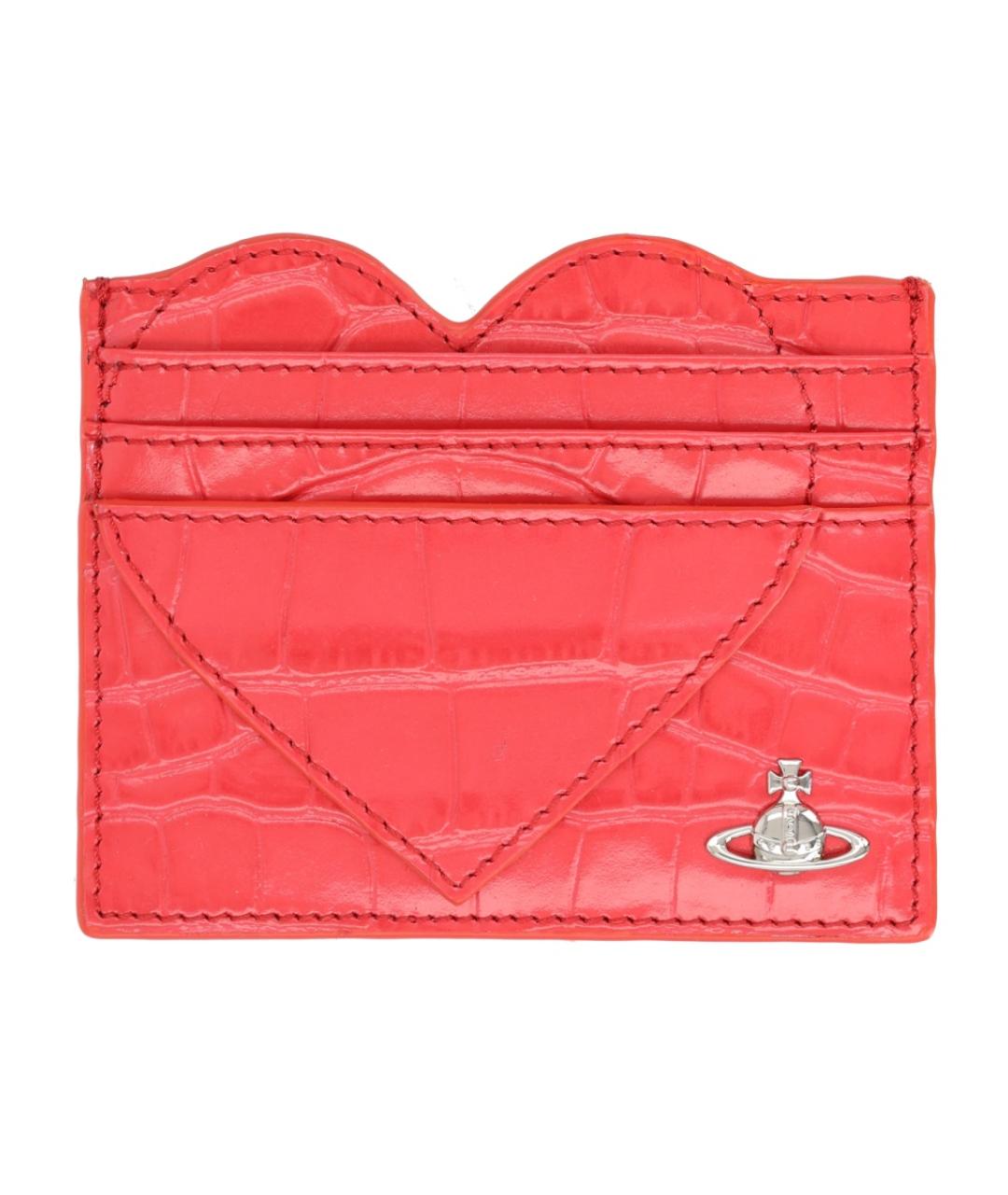 VIVIENNE WESTWOOD Красный кожаный кардхолдер, фото 1