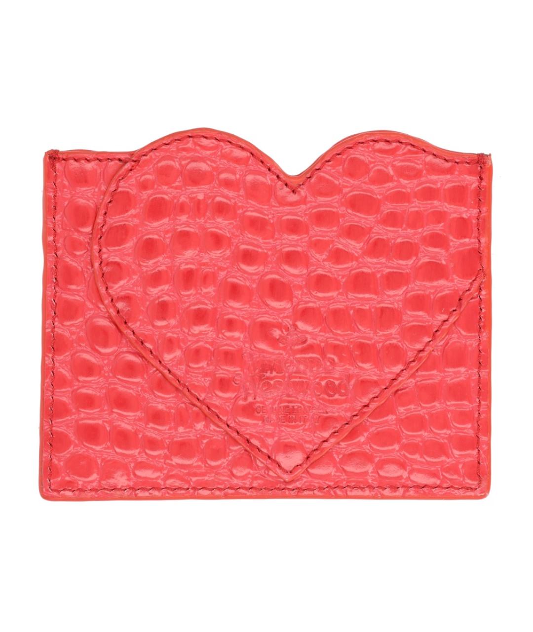 VIVIENNE WESTWOOD Красный кожаный кардхолдер, фото 2