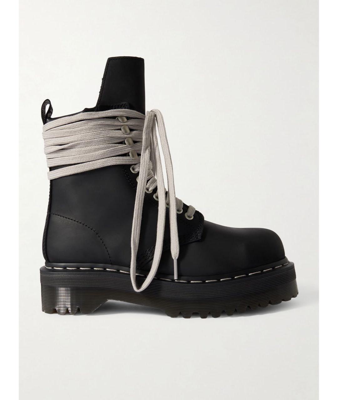 RICK OWENS Черные высокие ботинки, фото 9