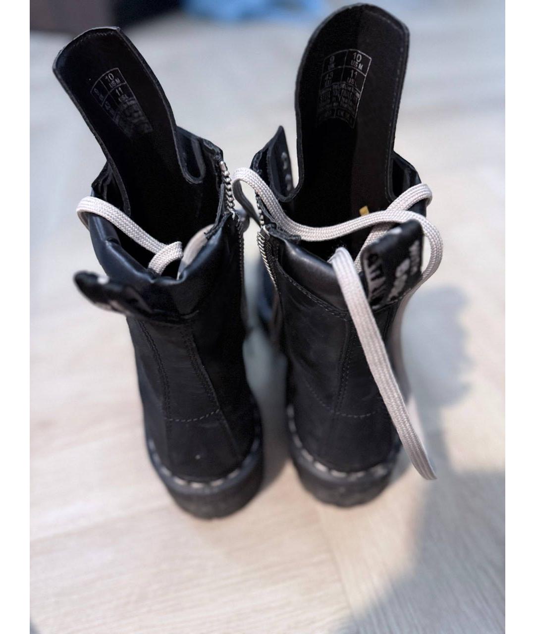 RICK OWENS Черные высокие ботинки, фото 8