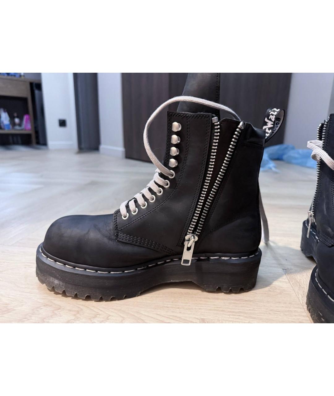 RICK OWENS Черные высокие ботинки, фото 4