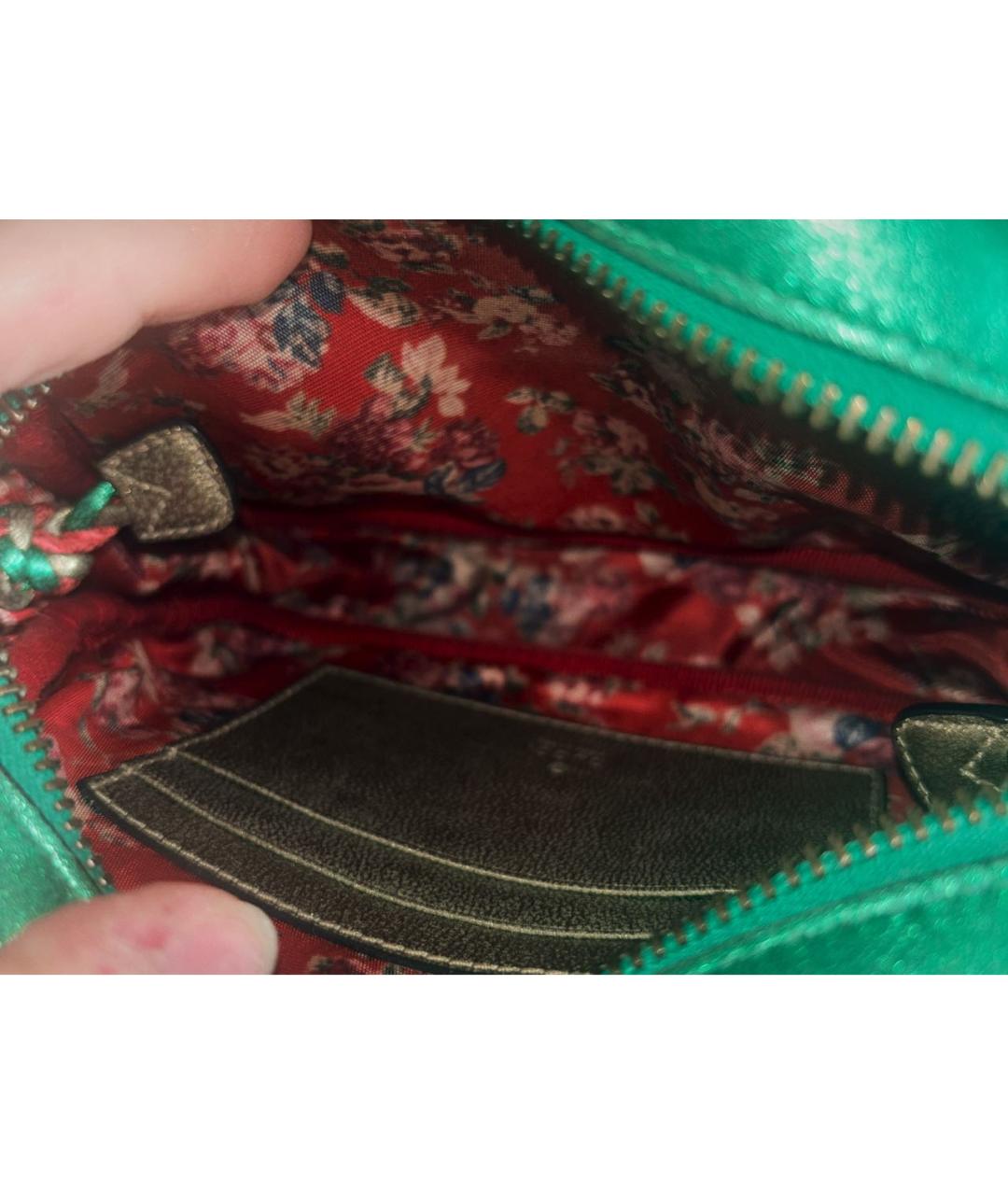 GUCCI Красная кожаная сумка через плечо, фото 5