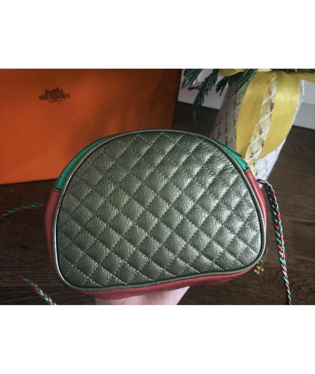 GUCCI Красная кожаная сумка через плечо, фото 3