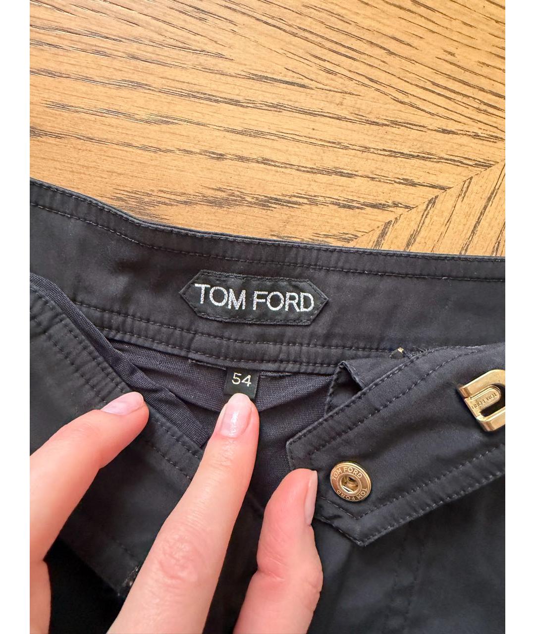 TOM FORD Черные синтетические шорты, фото 2