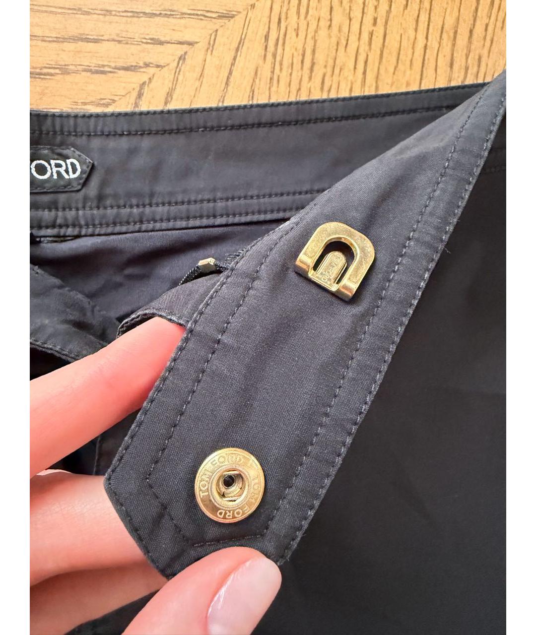 TOM FORD Черные синтетические шорты, фото 3