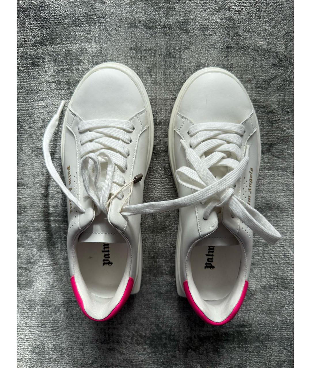 PALM ANGELS Белые кожаные кеды, фото 2