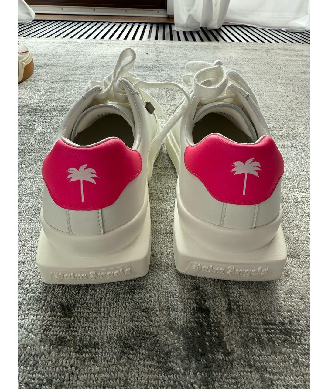 PALM ANGELS Белые кожаные кеды, фото 4