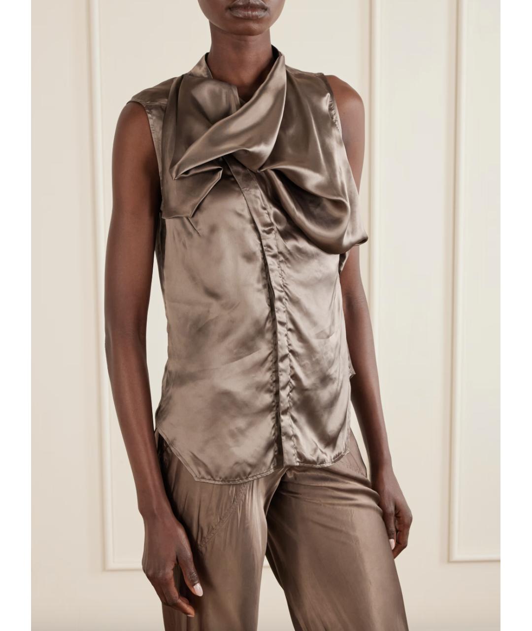 RICK OWENS Серая рубашка, фото 3