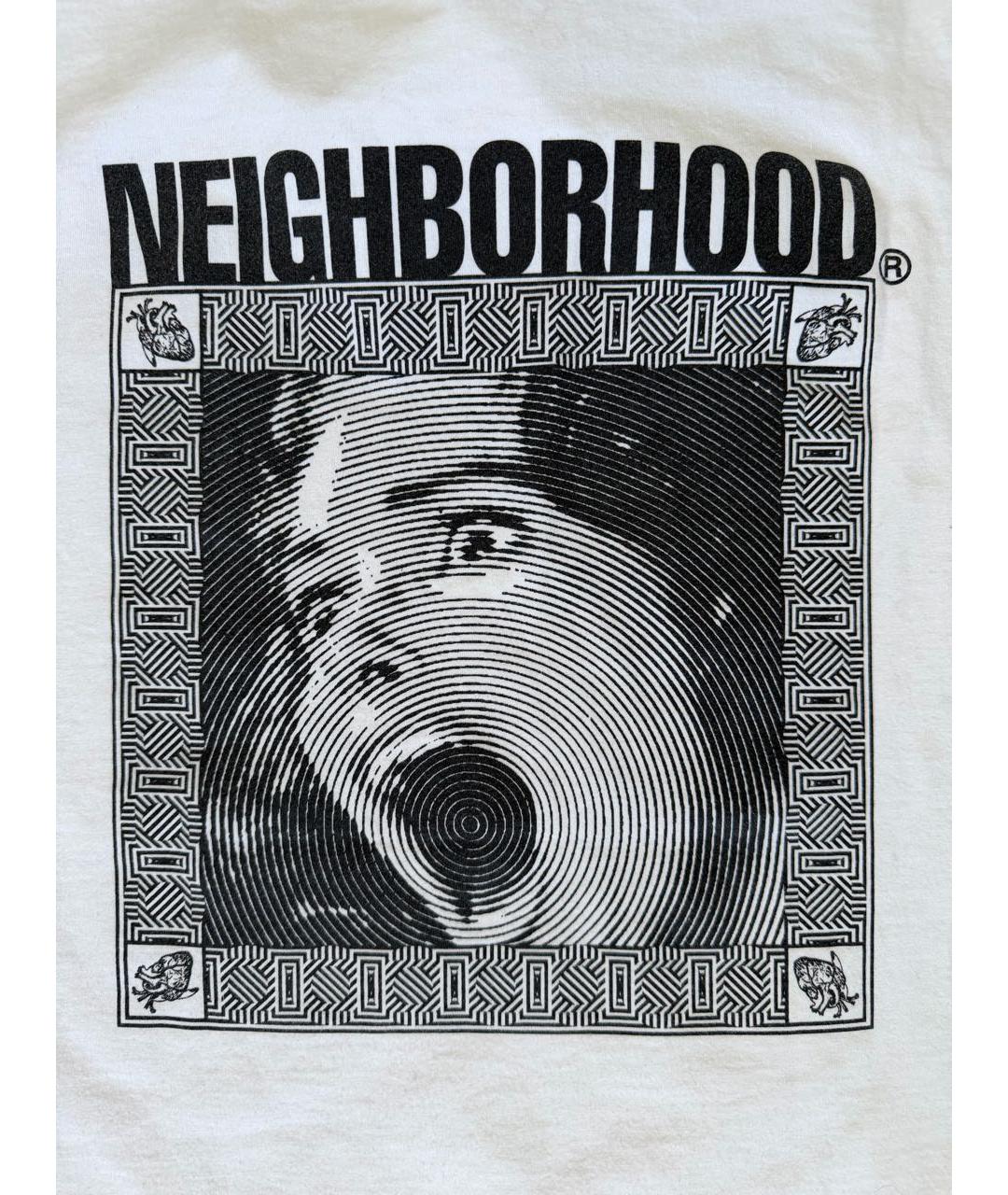 NEIGHBORHOOD Белая хлопковая футболка, фото 4