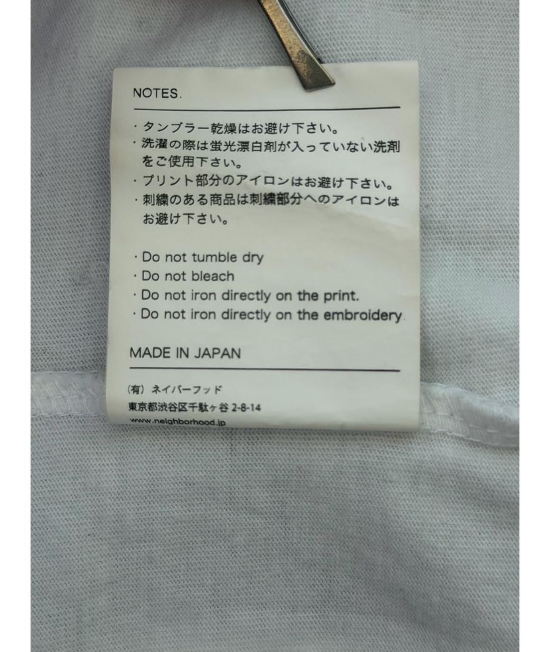 NEIGHBORHOOD Белая хлопковая футболка, фото 7