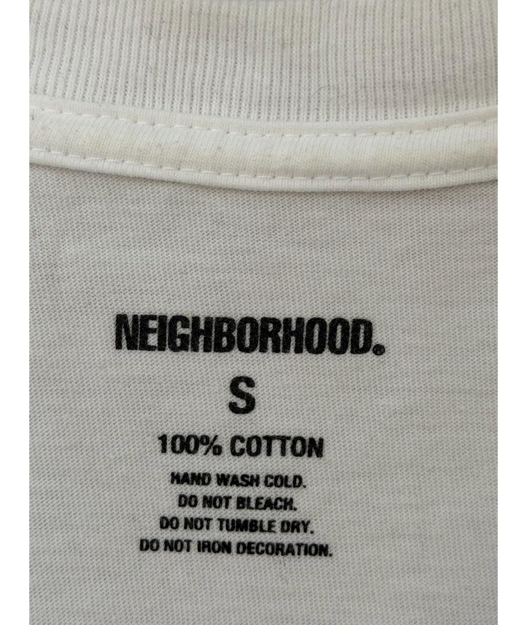 NEIGHBORHOOD Белая хлопковая футболка, фото 5