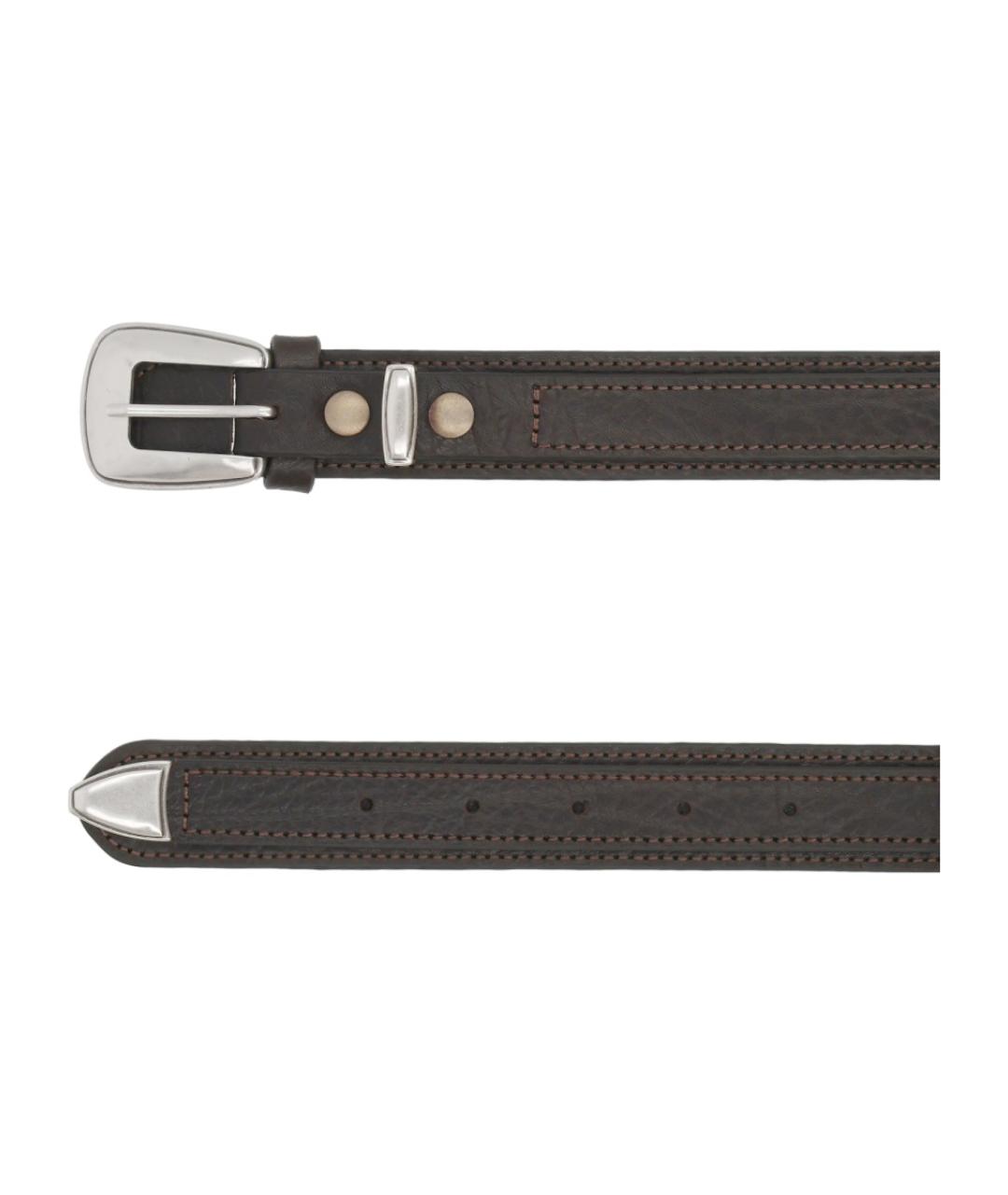 LEMAIRE Коричневый кожаный ремень, фото 2