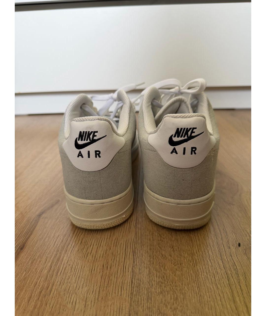 NIKE Белые кожаные низкие кроссовки / кеды, фото 5