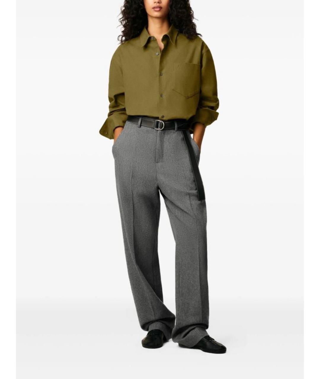 Ami Paris Хаки хлопковая рубашка, фото 7