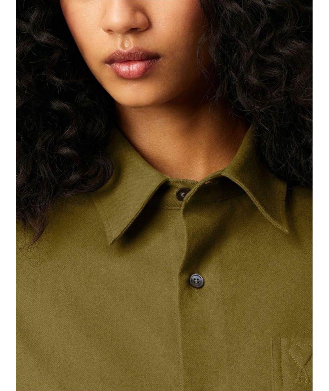 Ami Paris Хаки хлопковая рубашка, фото 6