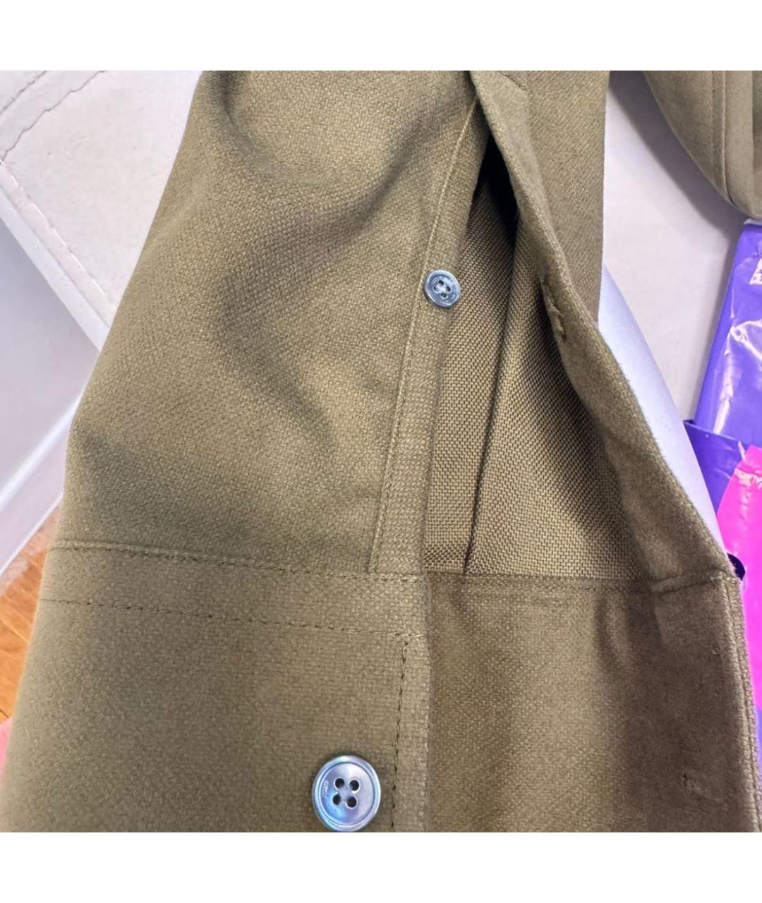 Ami Paris Хаки хлопковая рубашка, фото 8