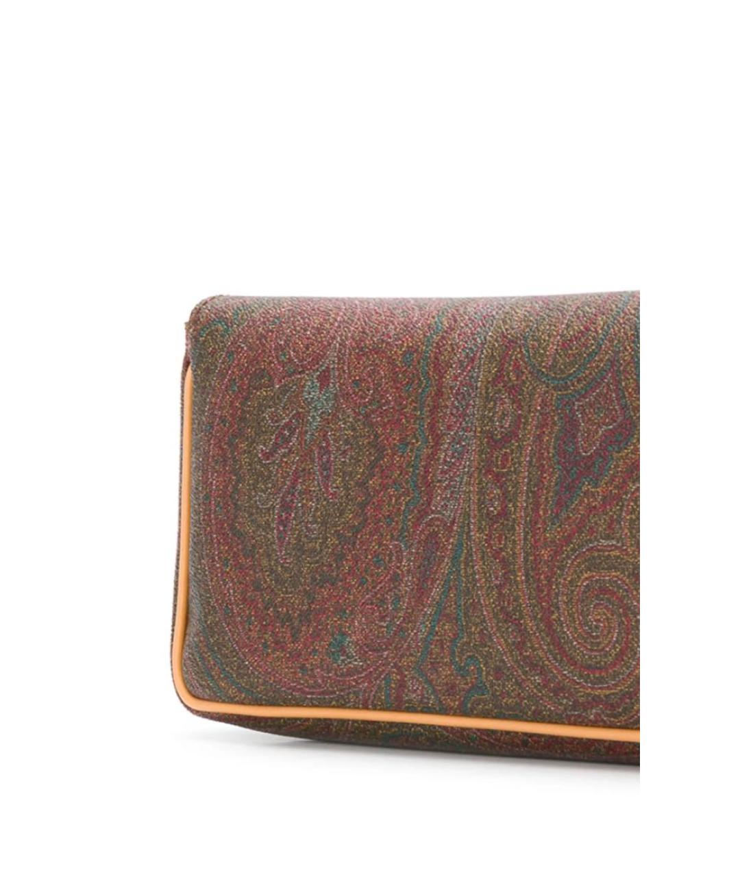 ETRO Коричневая кожаная сумка с короткими ручками, фото 2