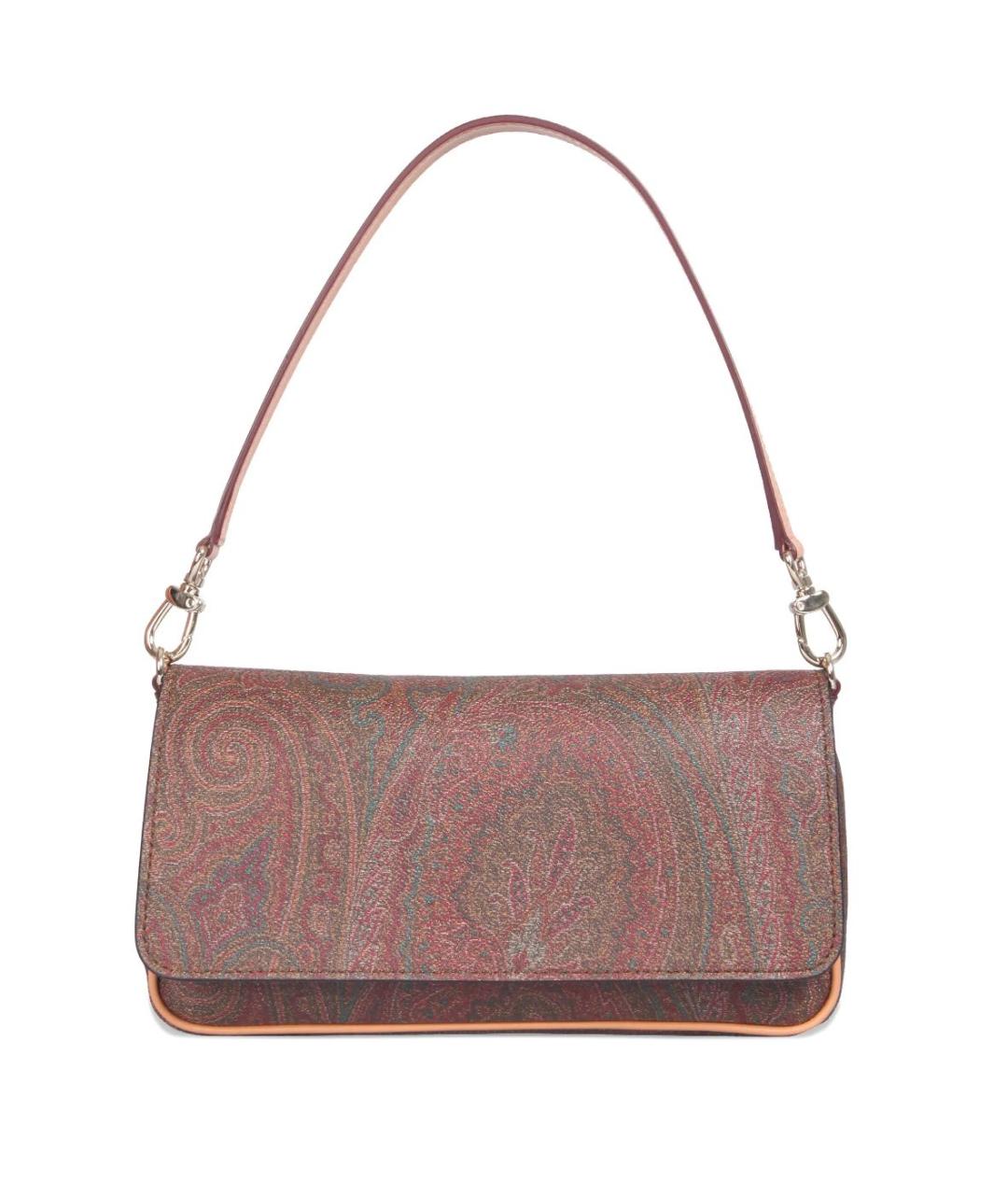 ETRO Коричневая кожаная сумка с короткими ручками, фото 9