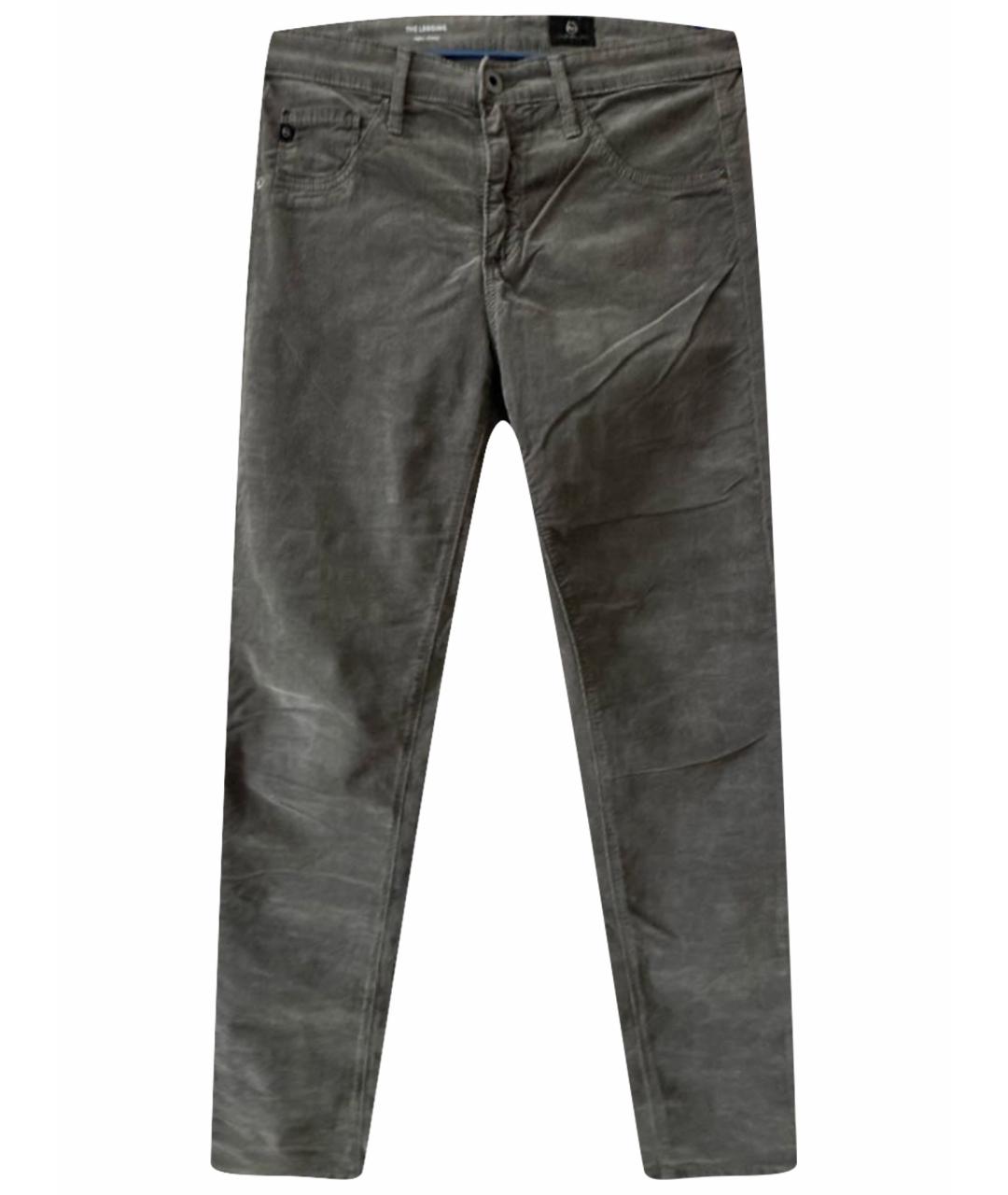 AG JEANS Серые хлопко-полиэстеровые джинсы слим, фото 1