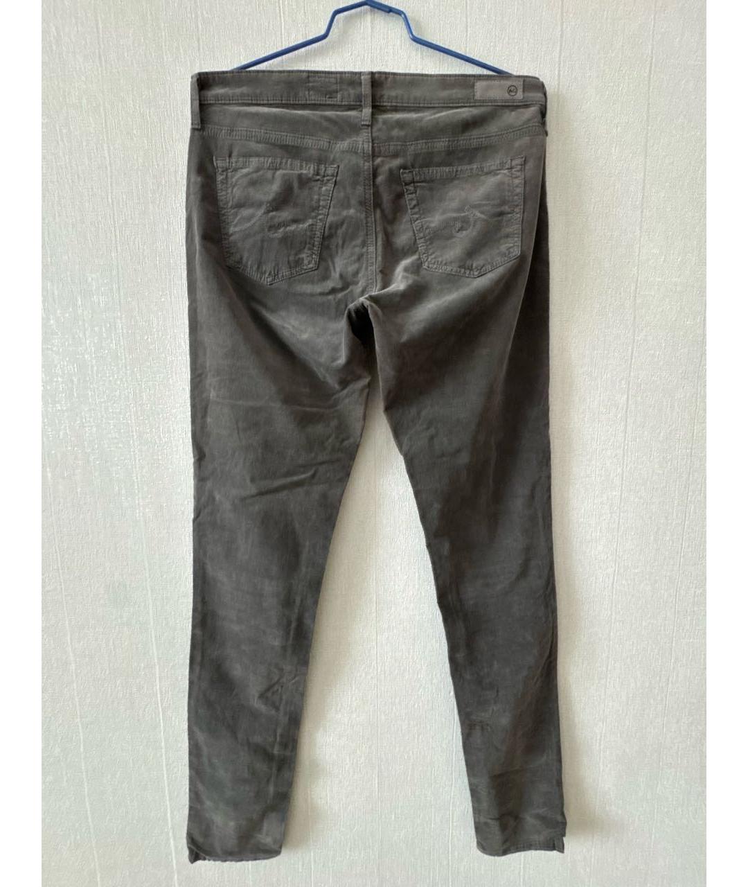 AG JEANS Серые хлопко-полиэстеровые джинсы слим, фото 2