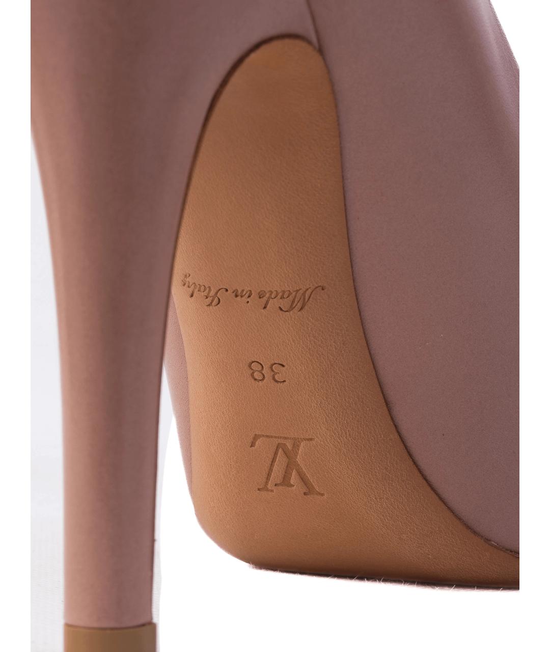 LOUIS VUITTON Бежевые кожаные туфли, фото 3