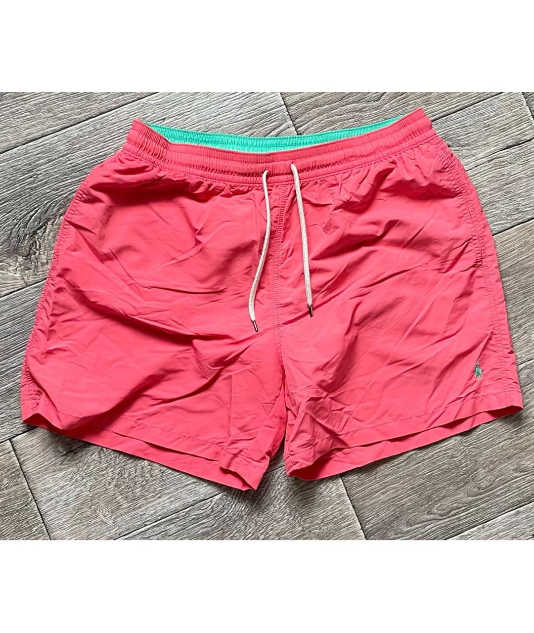 POLO RALPH LAUREN Коралловые полиэстеровые шорты, фото 9