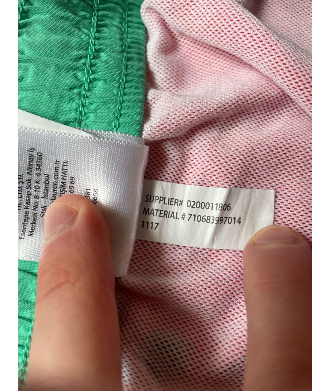 POLO RALPH LAUREN Коралловые полиэстеровые шорты, фото 8