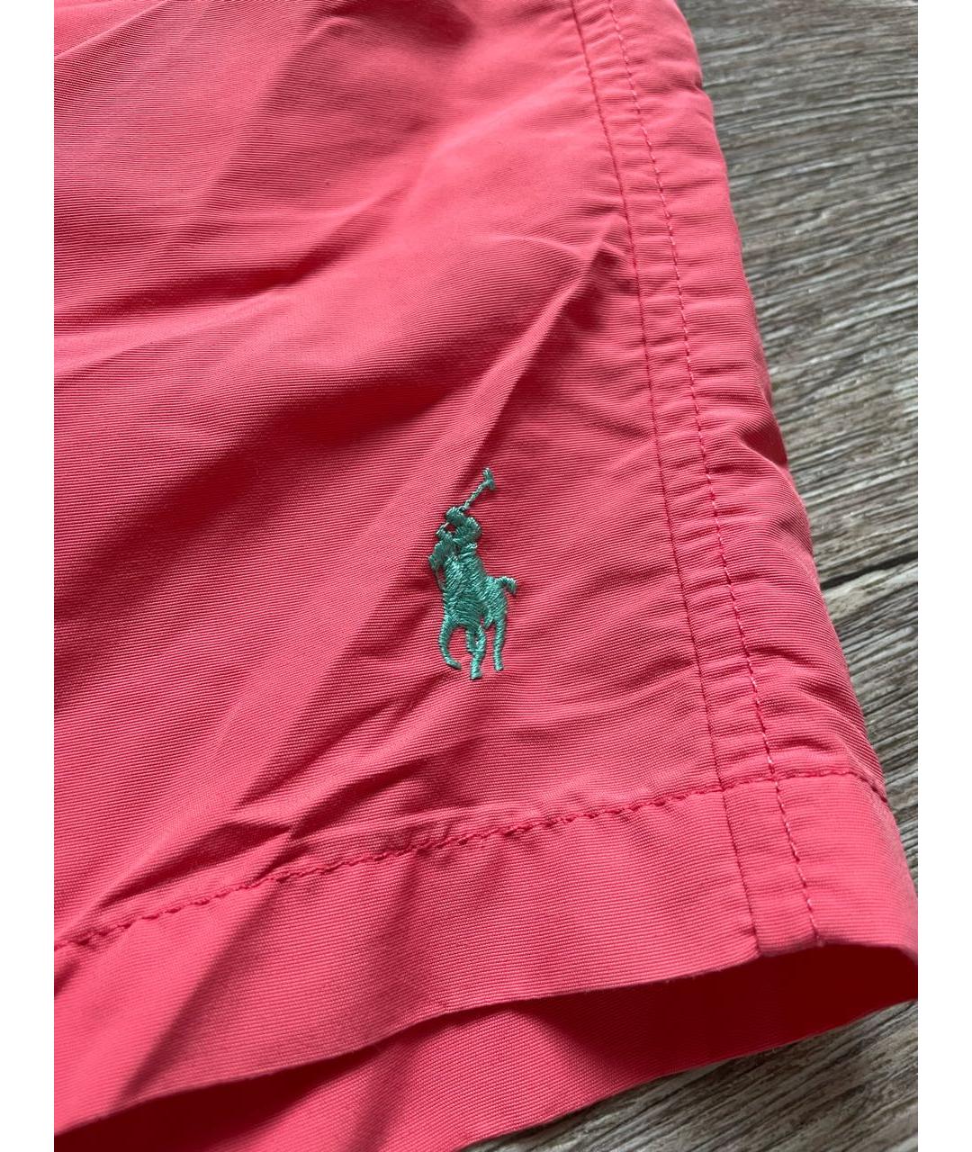 POLO RALPH LAUREN Коралловые полиэстеровые шорты, фото 2